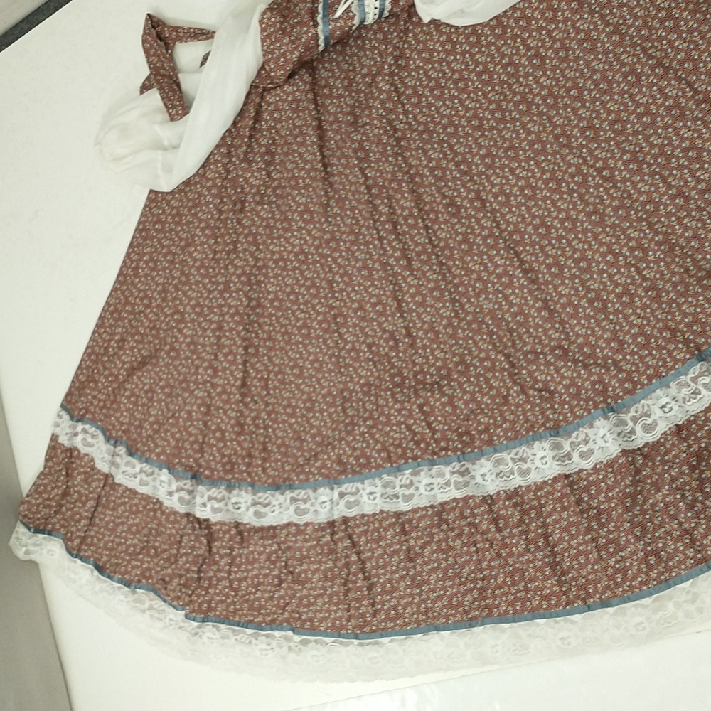 Vintage Gunne Sax Corset Laced Cotton Print Maxi Dress Exceptional Cond. SeeMeas - Picture 10 of 11